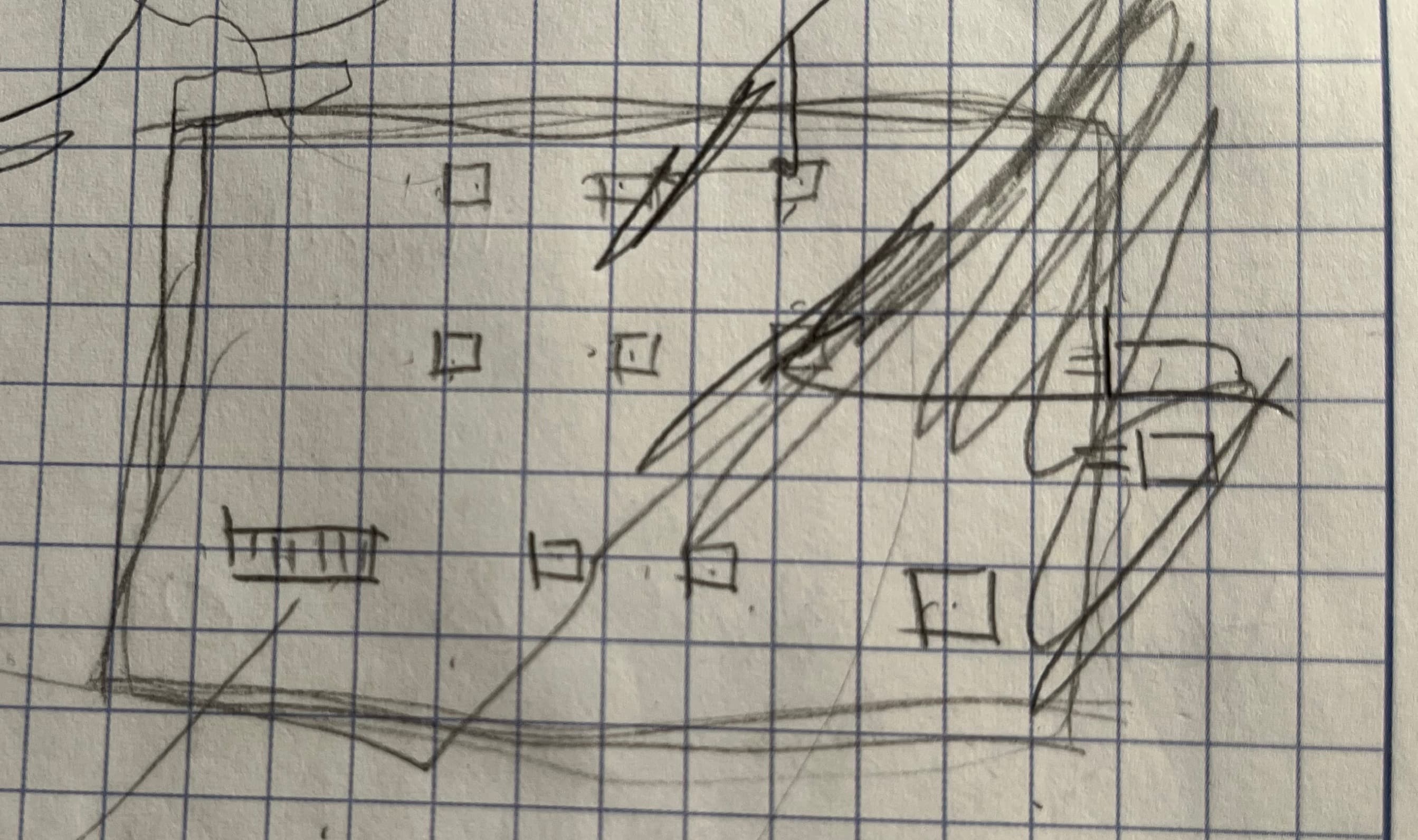 Weird pencil drawing - abstract